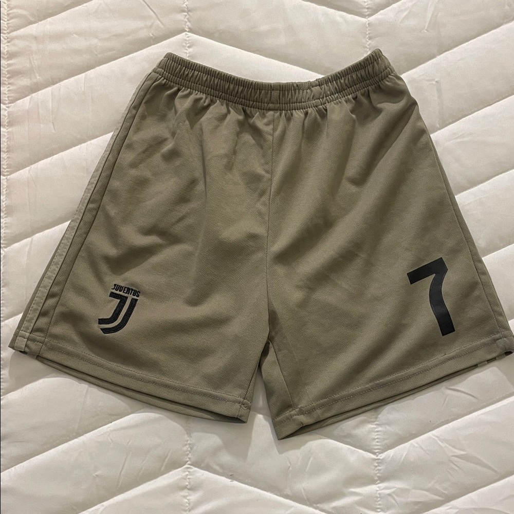 Kids Adidas Tan Soccer Shorts